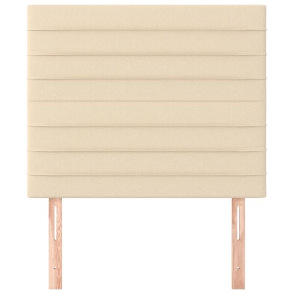 vidaXL Uzglavlje krem boje 100x5x118/128 cm tkanina