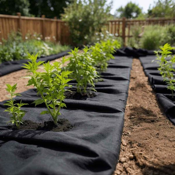 vidaXL Geotekstilna opna crna 1 x 10 m od poliesterskih vlakana