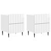 vidaXL Noćni ormar 2 pcs Bijela visokog sjaja 43 x 34,5 x 49,5 cm