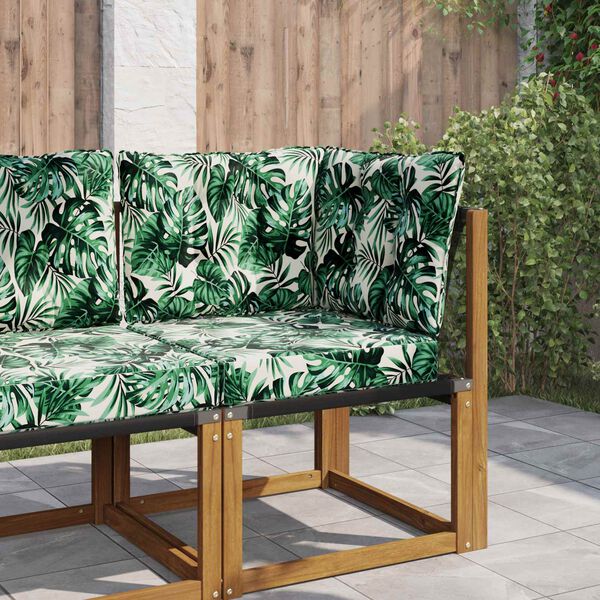 vidaXL Jastuk za vanjsku sofU 3 pcs Uzorak lista Poliester