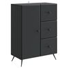 vidaXL Kreveta Crna 66 x 34,5 x 90 cm Konstruirano drvo