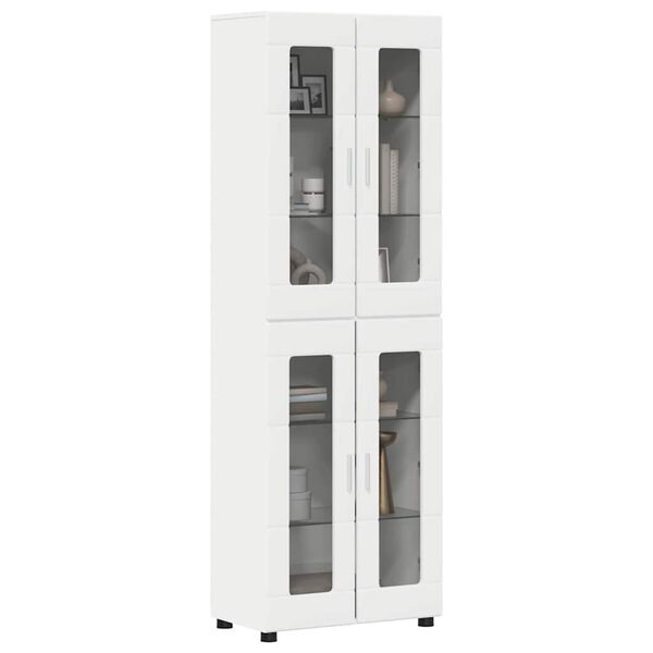 vidaXL Highboard s policom Bijelo 60 x 35 x 182 cm Konstruirano drvo