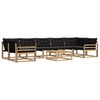 vidaXL Set vanjskih sofa 8 pcs Bijela i crna 79 x 79 x 37 cm