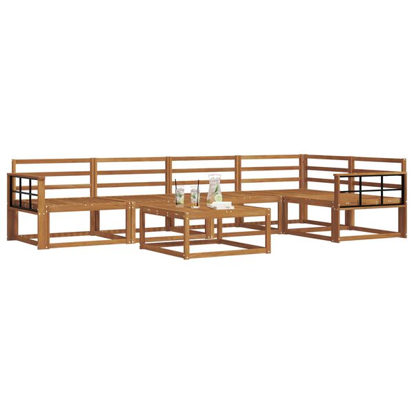vidaXL Set vanjskih sofa 6 pcs Prirodna Čvrsto drvo akacije