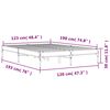 vidaXL Okvir za krevet boja hrasta 120x190cm konstruirano drvo i metal