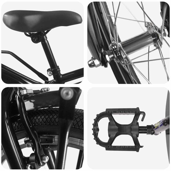 vidaXL Dječji Bicikl 18 Inča za djecu od 5 do 7 godina Crna