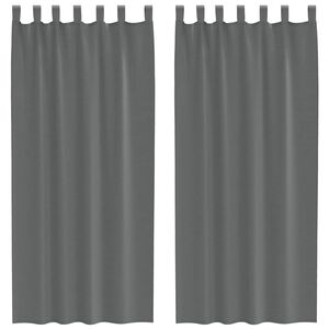 vidaXL Voile zavjese s petljama 2 kom tamnosive 140x225 cm