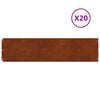 vidaXL Ograda oko Travnjaka 20 pcs 25 x 103 cm Otporni čelik Rđa