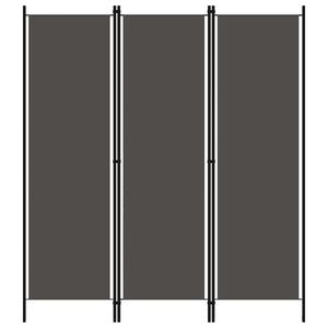 vidaXL Sobna pregrada s 3 panela antracit 150 x 180 cm
