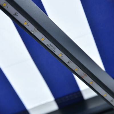 vidaXL Tenda na ručno uvlačenje LED 300 x 250 cm plavo-bijela