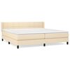 vidaXL Krevet s oprugama i madracem krem 200 x 200 cm od tkanine