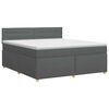 vidaXL Boxspring krevet s madracem Tamnosiva 160 x 200 cm Tkanina