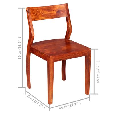 vidaXL Blagovaonske stolice od masivnog bagremovog drva i šišama 6 kom