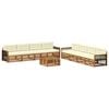 vidaXL Set vanjskih sofa 9 kom. Prirodna i krem