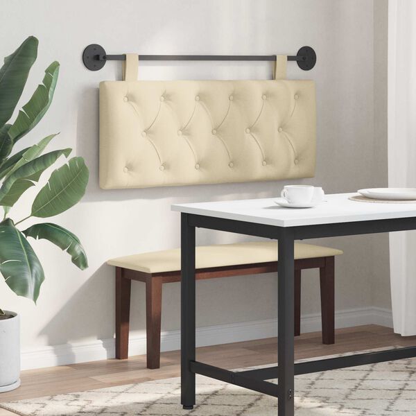 vidaXL Držeće uzglavlje Zidne Krema 110 x 55 x 7 cm tkanina