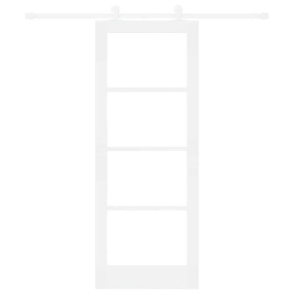 vidaXL Klizna vrata ORKDAL Bijela i crna 78 x 202 cm