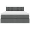 vidaXL Krevet s madracem i skladištem Tamno siva 140 x 190 cm