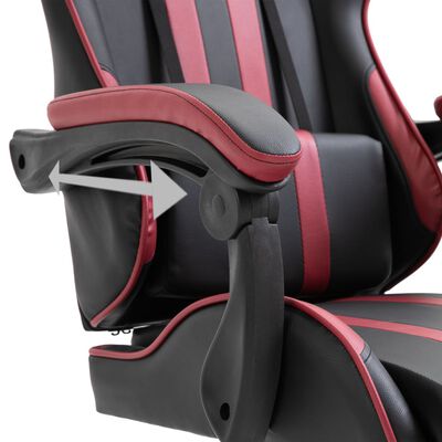 vidaXL Igraća stolica od umjetne kože crvena boja vina