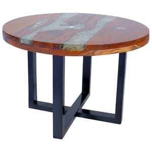 vidaXL Stol za Kavu Tikovina i Smola 60 cm
