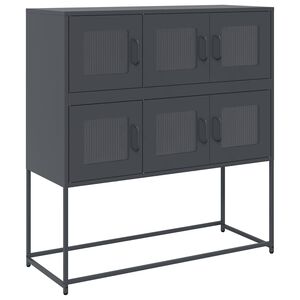 vidaXL Komoda antracit 100,5 x 39 x 107 cm od hladno valjanog čelika