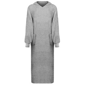 vidaXL Deka majica s kapuljačom KINN Siva XXL Pamuk