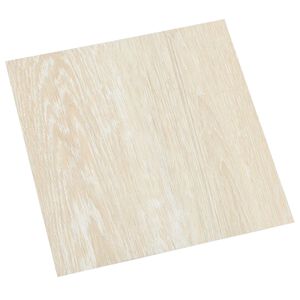 vidaXL Samoljepljive Pločice za Pod Bijela i bež 30,5 x 30,5 cm