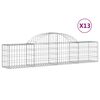 vidaXL Lučne gabionske ko&scaron;are 13 kom 200x30x40/60 cm pocinčano željezo
