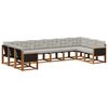 vidaXL Set vanjskih sofa 10 kom. Prirodna i Svjetlosiva