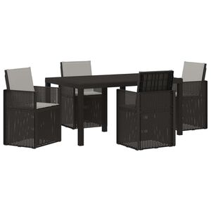 vidaXL Vrtni set za objed 5 kom. Antracit i Svjetlosiva PP