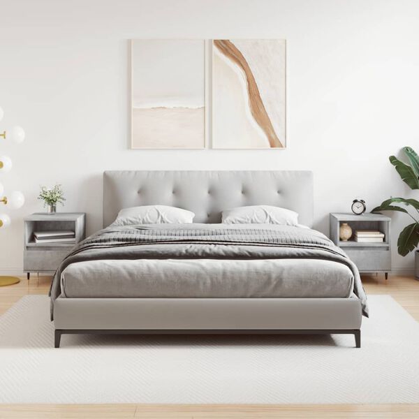 vidaXL Noćni ormarići 2 kom boja betona 40x35x50 cm konstruirano drvo