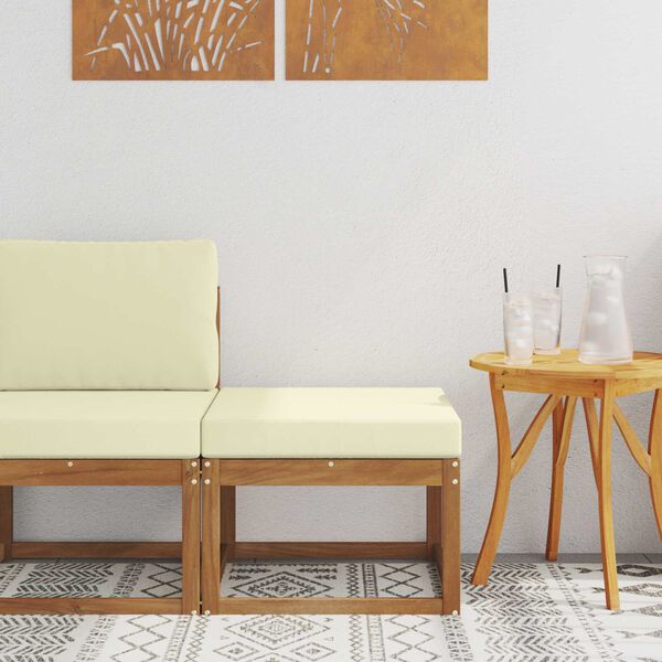 vidaXL Vanjski otoman Čvrsto drvo akacije Prirodna