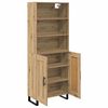 vidaXL Highboard Umjetnički hrast 69,5 x 34 x 180 cm Konstruirano drvo