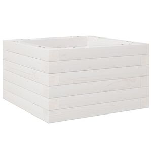 vidaXL Vrtna sadilica bijela 40 x 40 x 23 cm od masivne borovine