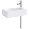 vidaXL Umivaonik s slavinom i odvodom Krom 45,5 x 25,5 x 13 cm