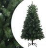 vidaXL Umjetno božićno drvce s nogom 150 cm PVC i metal Zelena