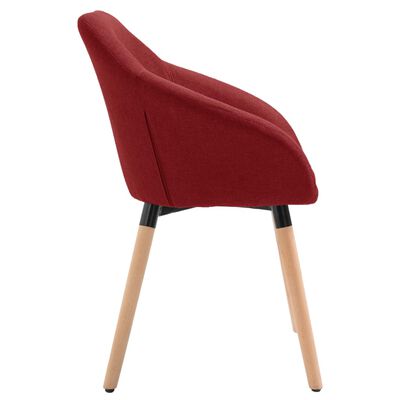 vidaXL Blagovaonske stolice od tkanine 6 kom crvena boja vina