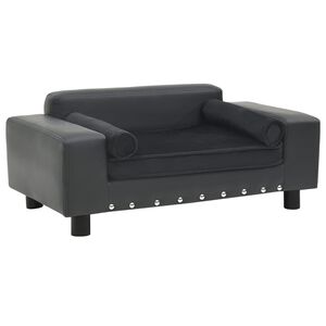 vidaXL Sofa za pse tamnosiva 81 x 43 x 31 cm od pli&scaron;a i umjetne kože