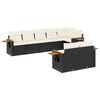 vidaXL 8-dijelni set vrtnih sofa od poliratana s jastucima crni