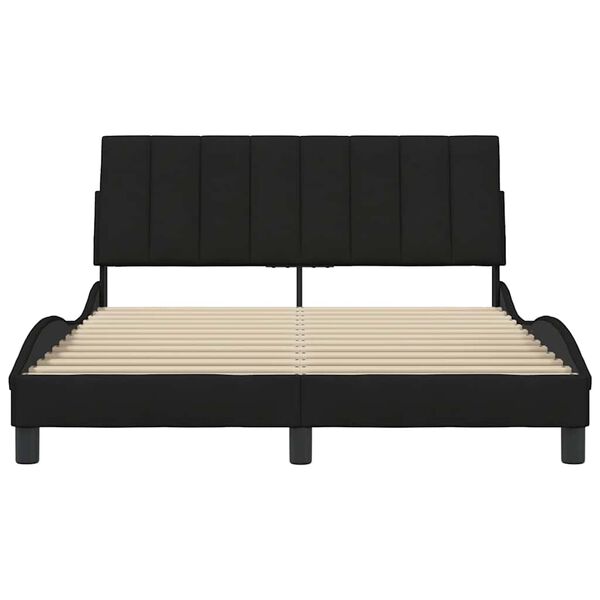 vidaXL Okvir kreveta bez madraca Hanko crni 120 x 200 cm od tkanine