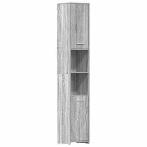 vidaXL Kupaonski ormarić sivi hrast 30x30x183,5 cm konstruirano drvo