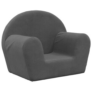 vidaXL Dječja sofa antracit od mekanog pli&scaron;a