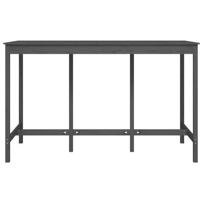 vidaXL Barski stol sivi 180x80x110 cm od masivne borovine