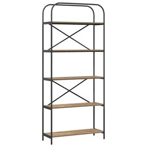 vidaXL Polica Umjetnički hrast 80 x 30 x 183 cm Konstruirano drvo