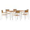 vidaXL Vanjski set za objedovanje 7 kom. 180 x 90 x 75 cm