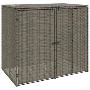 vidaXL Kutija za smeće 2 kom. Siva 130 x 80 x 115 cm Polietilen