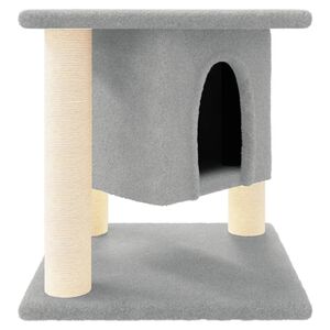vidaXL Penjalica za mačke sa stupovima za grebanje svjetlosiva 37 cm