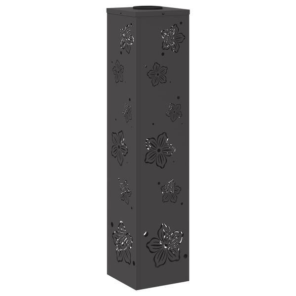 vidaXL Solarna LED svjetlost za stazu 2 pcs Crna Hladno valjana čelika