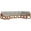 vidaXL Set vanjskih sofa 8 kom. Prirodna i svijetlo siva
