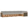 vidaXL Set vanjskih sofa s jastukom 6 pcs Prirodna i svjetlosiva