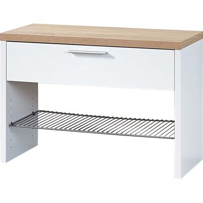422778 Germania Shoe Bench "Top" White and Sonoma Oak 3192-178